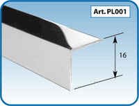 K romo profili in alluminio cromati in barre da 3 metri K-PROFALL